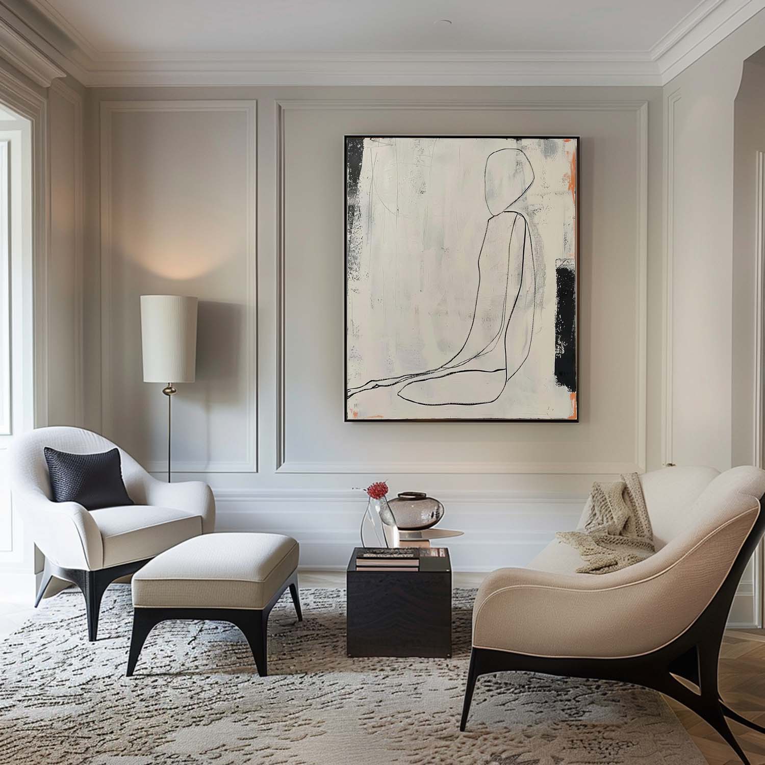 Wall Art Contemporary Minimalist Abstract Figure