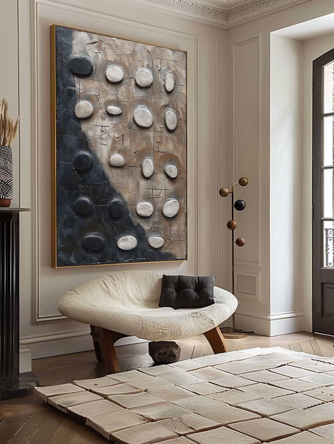 Wall Art Neutral Pebble Wabi-Sabi