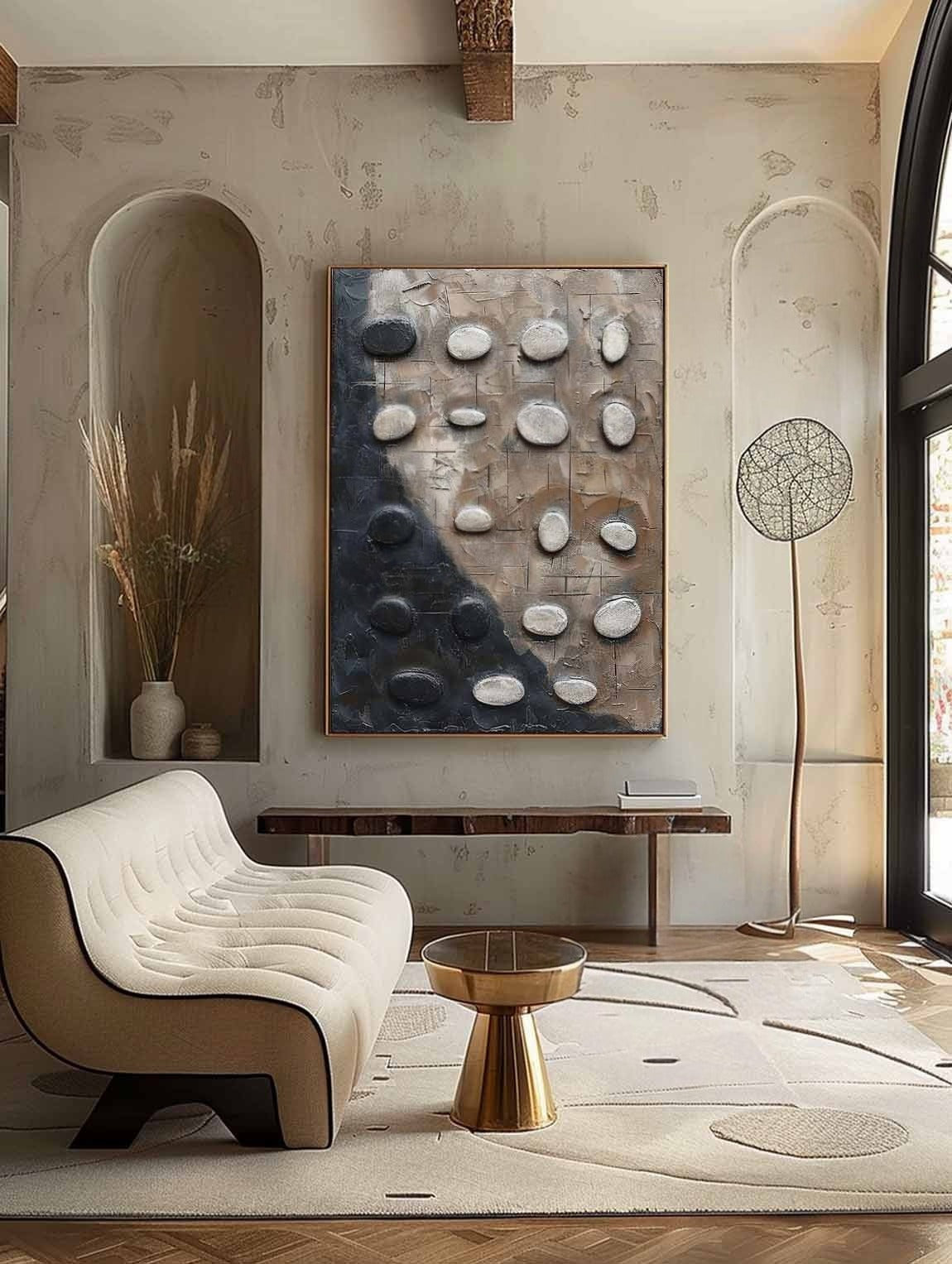 Wall Art Neutral Pebble Wabi-Sabi