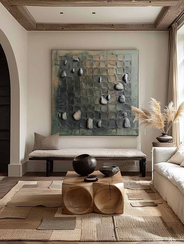 Wall Art Abstract Stone Texture Painting