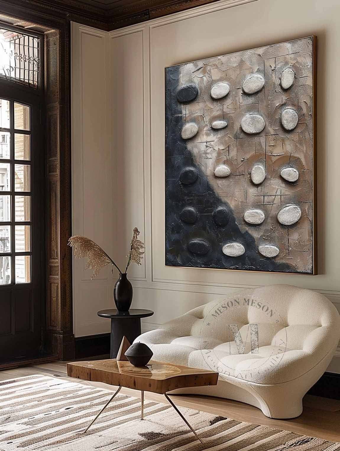Wall Art Neutral Pebble Wabi-Sabi