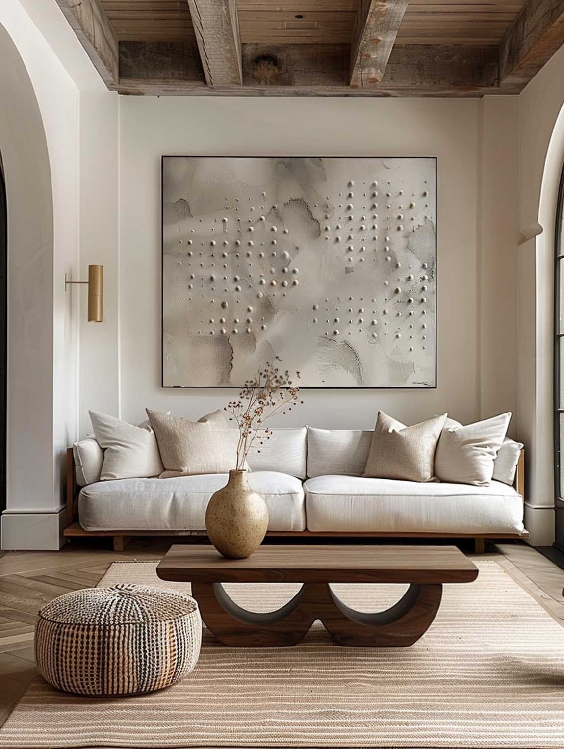 Wall Art Neutral Dotted Wabi-Sabi