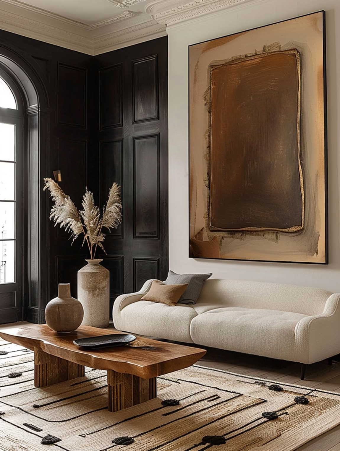 Wall Art Warm Textured Bronze Framed