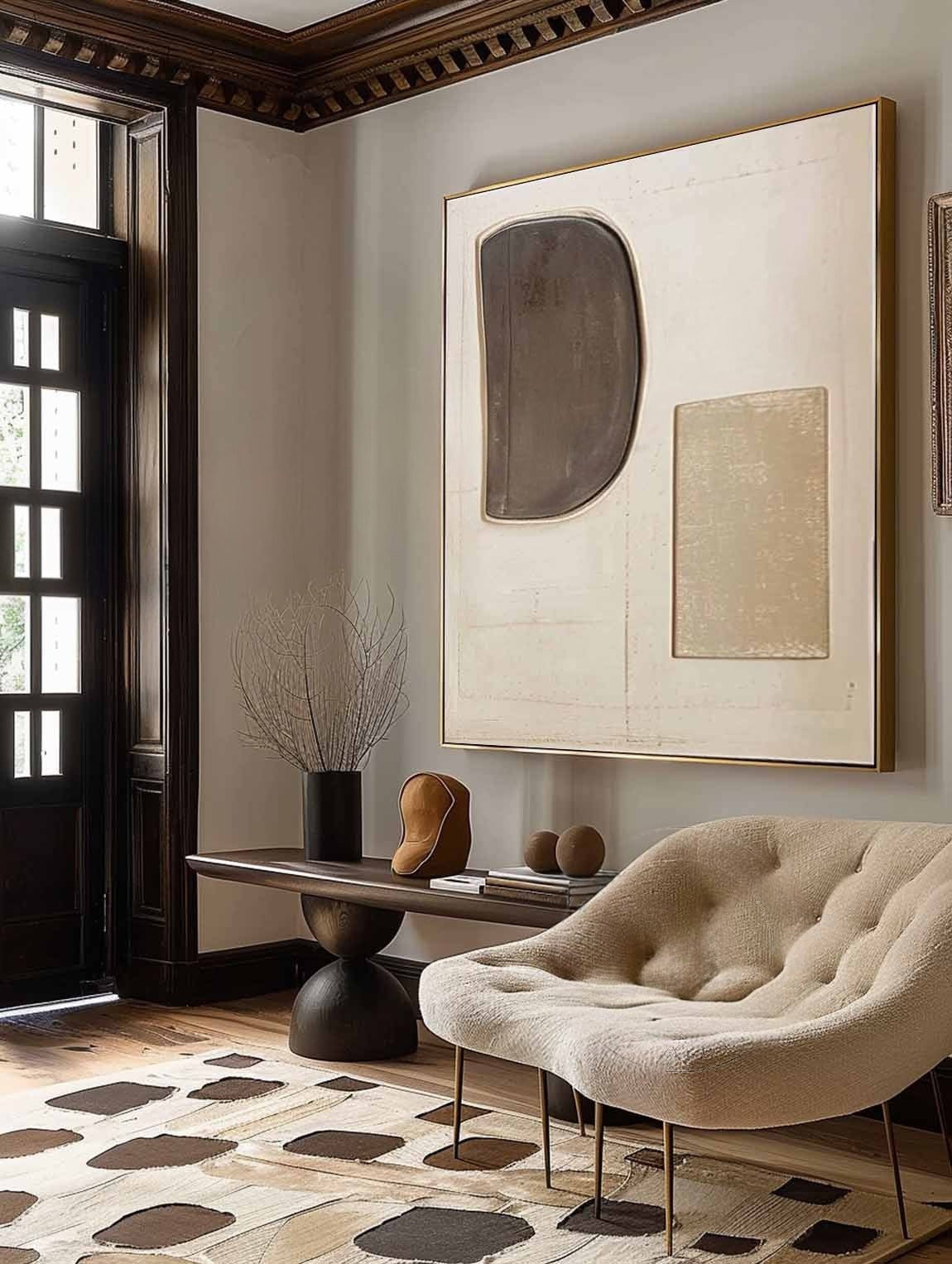 Wall Art Minimalist Geometric Relief