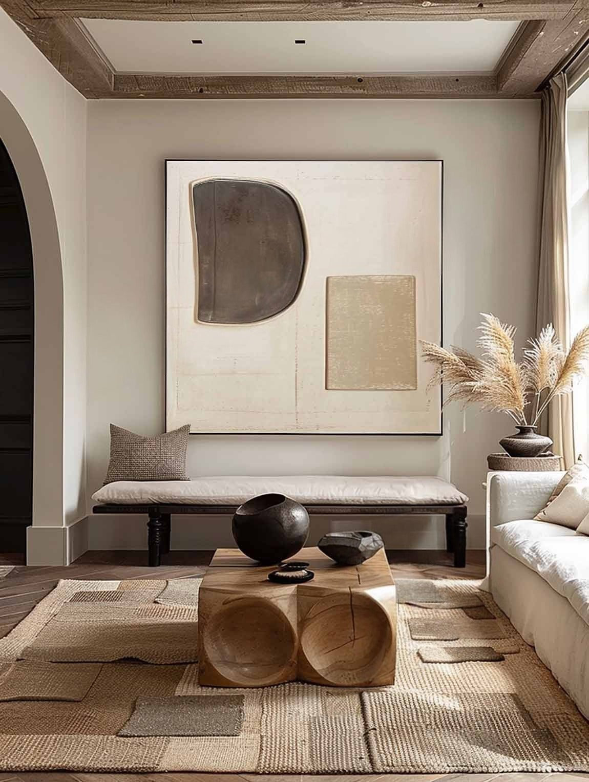 Wall Art Minimalist Geometric Relief