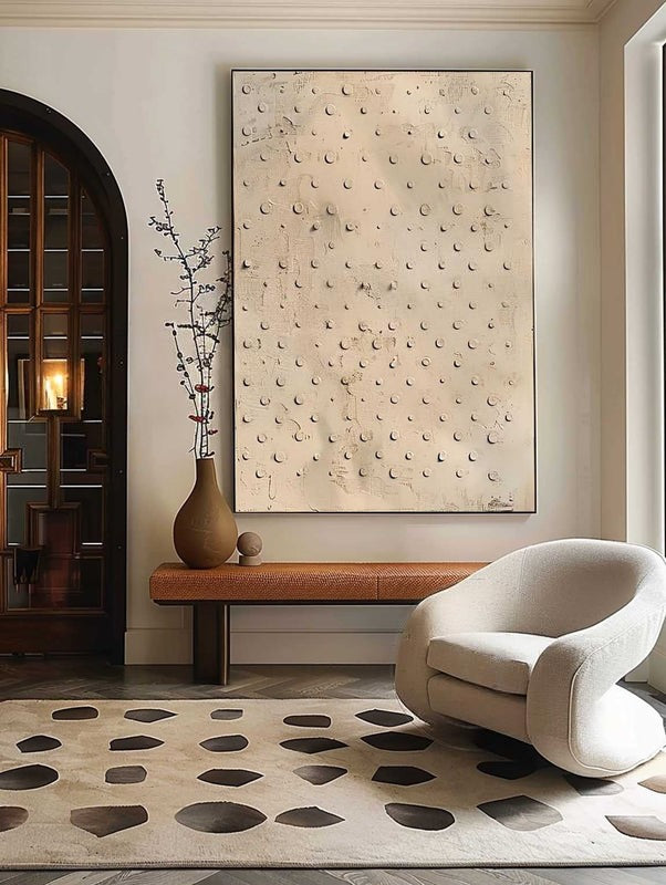 Wall Art Abstract Dot Texture Painting