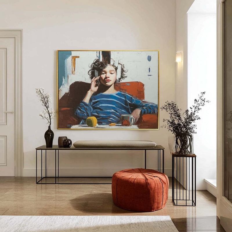Wall Art Woman Portrait Painting
