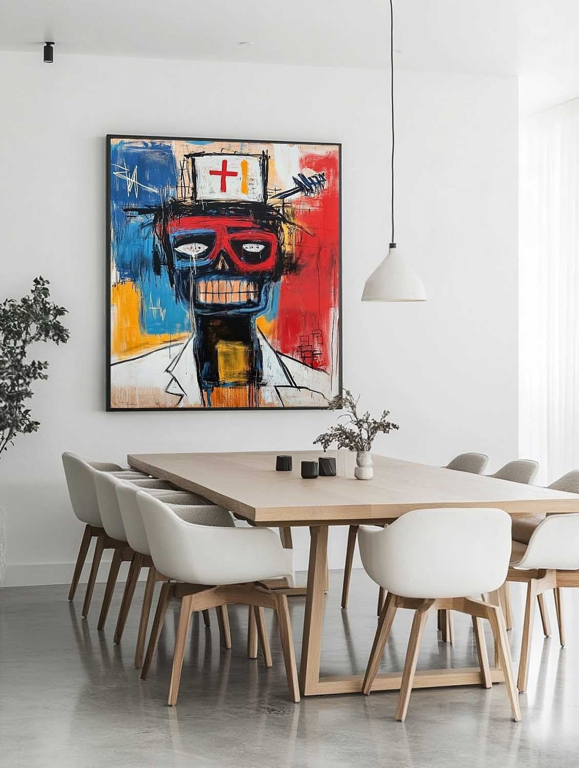 Wall Art Neo Expressionist Skull Figure