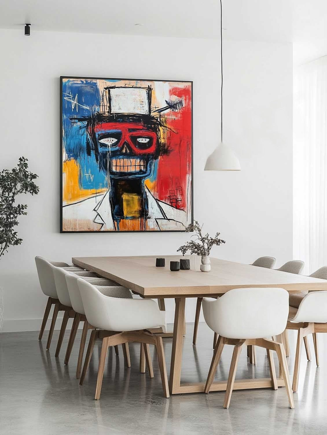 Wall Art Neo Expressionist Skull Figure