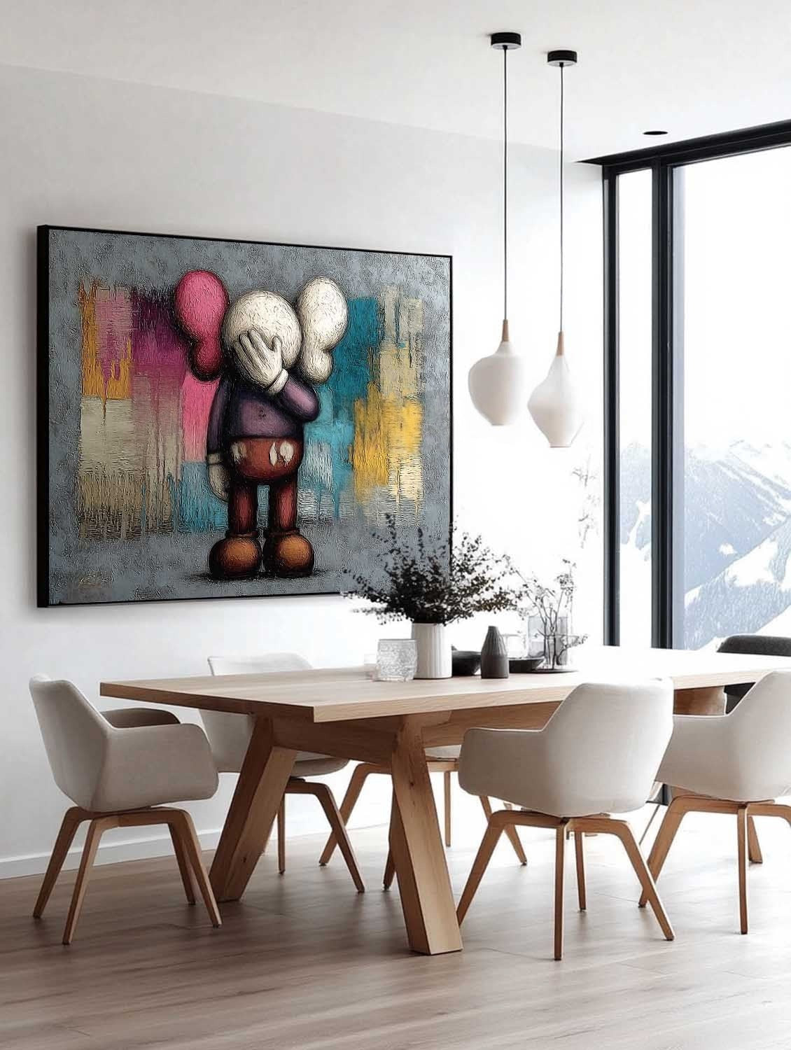 Wall Art Introspective Textured Kaws