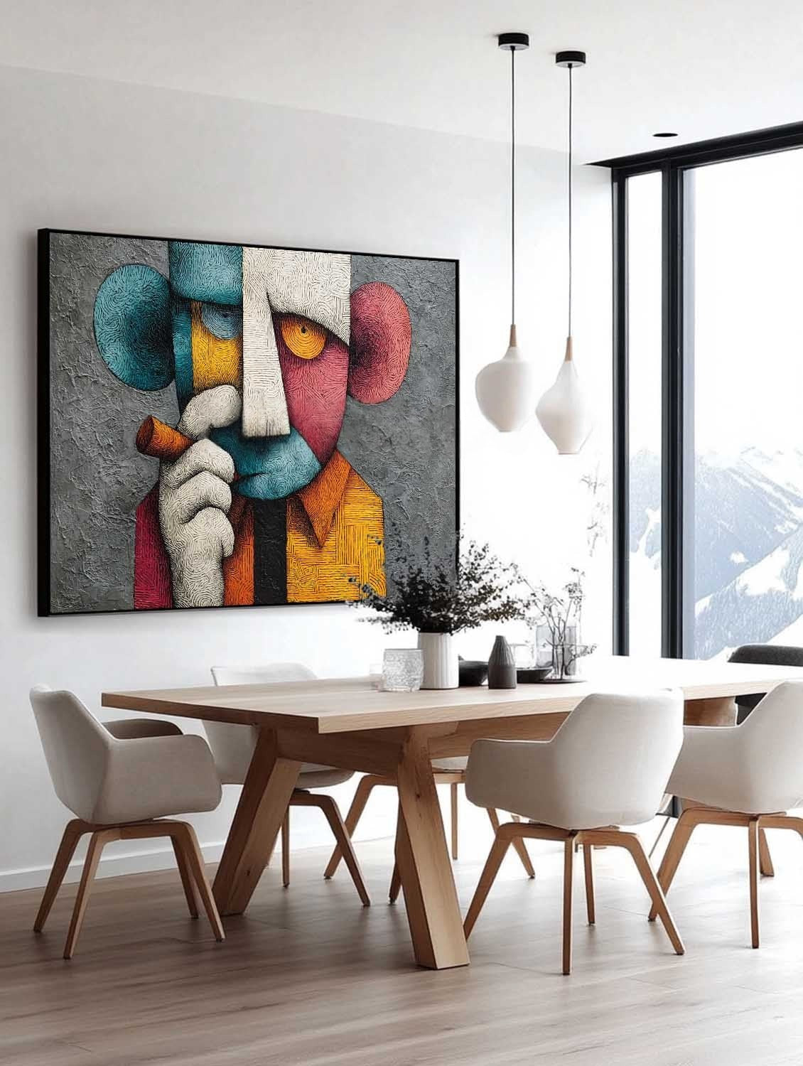 Cubist Kaws Pop Art Painting