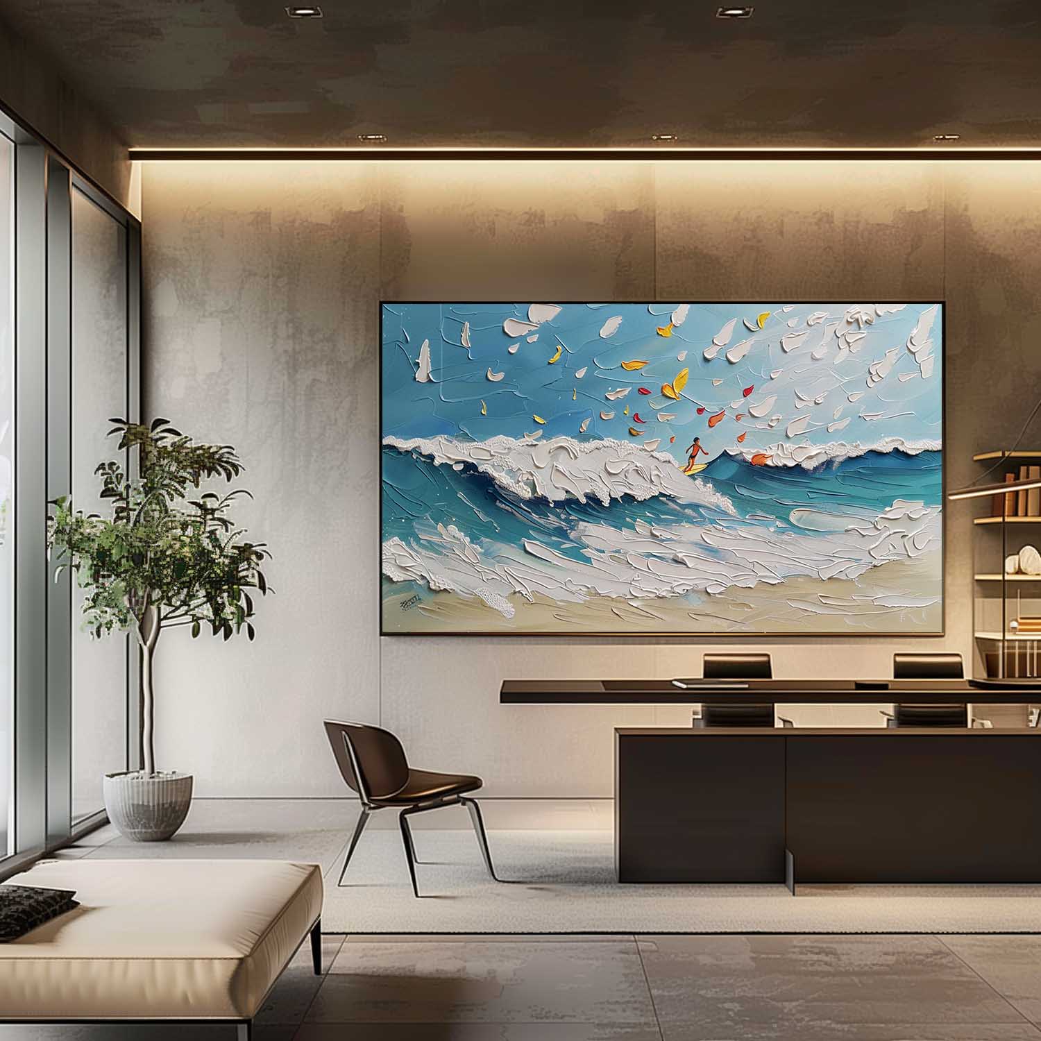 Plaster Art Texture Painting SG303 - Neutralighting