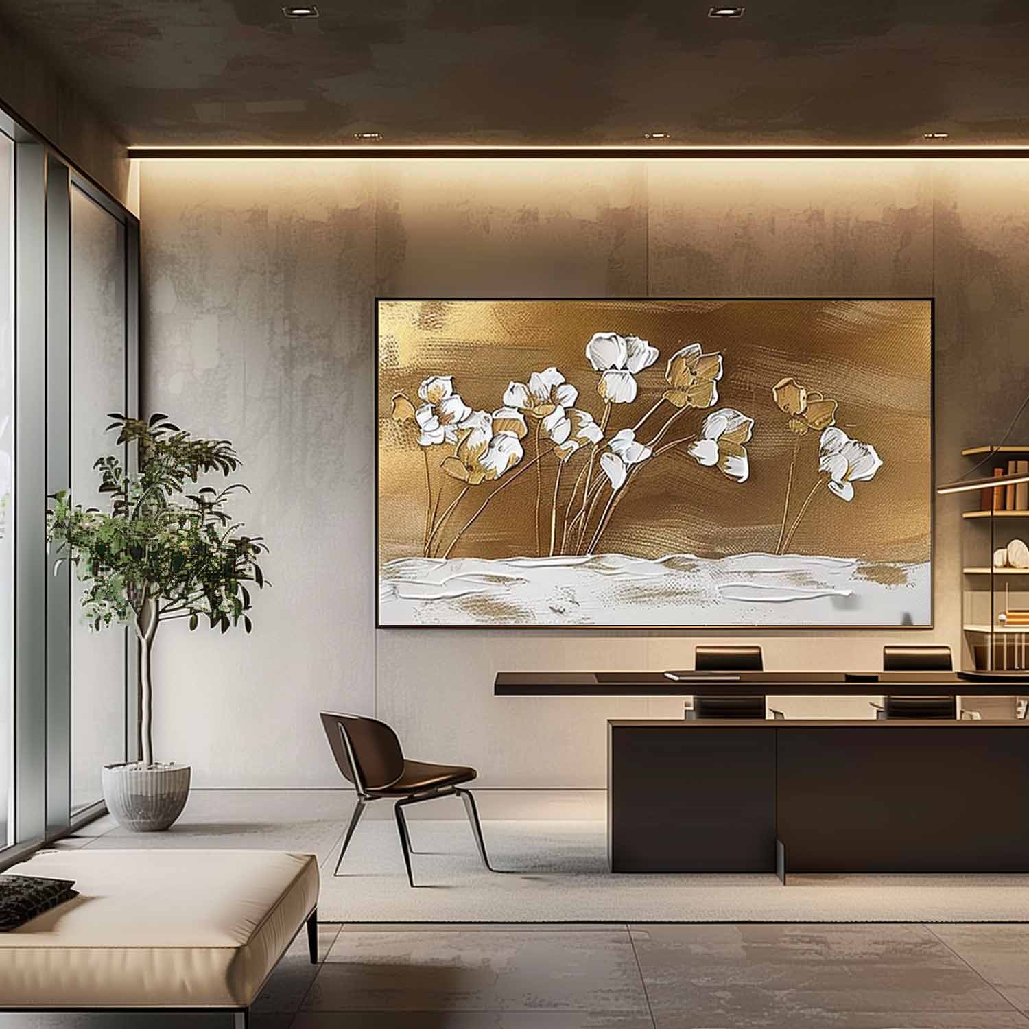 Plaster Art Texture Painting SG278 - Neutralighting