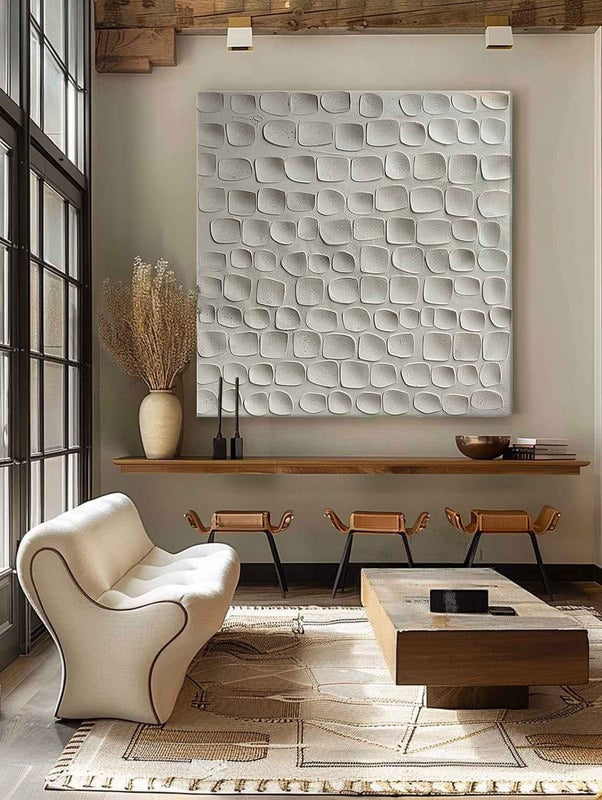 Wall Art Minimalist 3D Textured Neutral