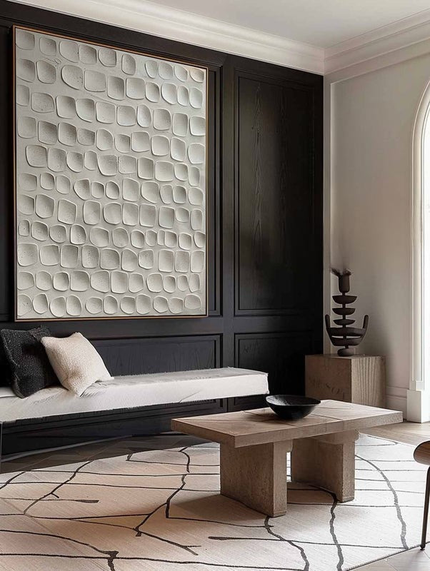 Wall Art Minimalist 3D Textured Neutral