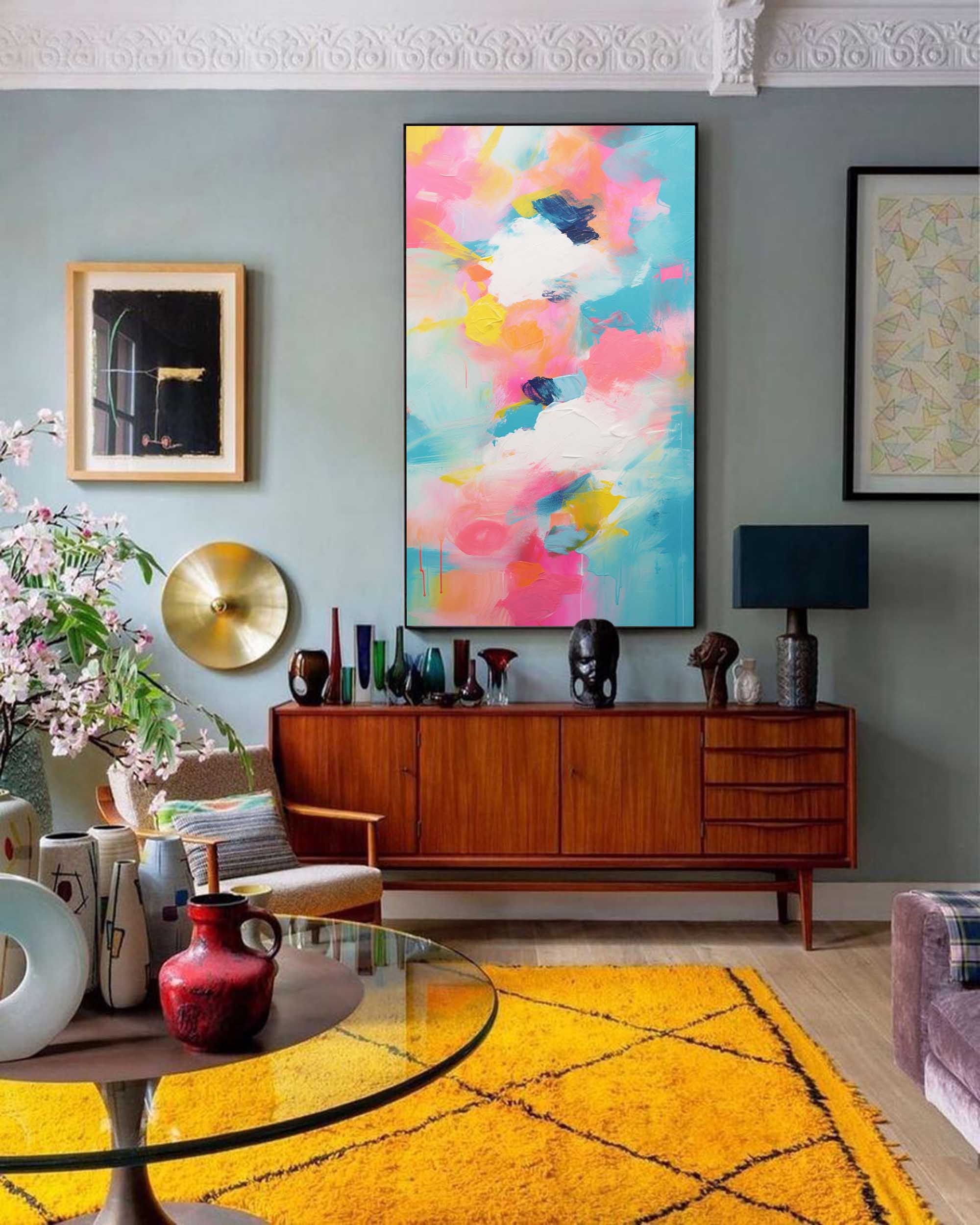 Wall Art Abstract Edgy Modern Tropical