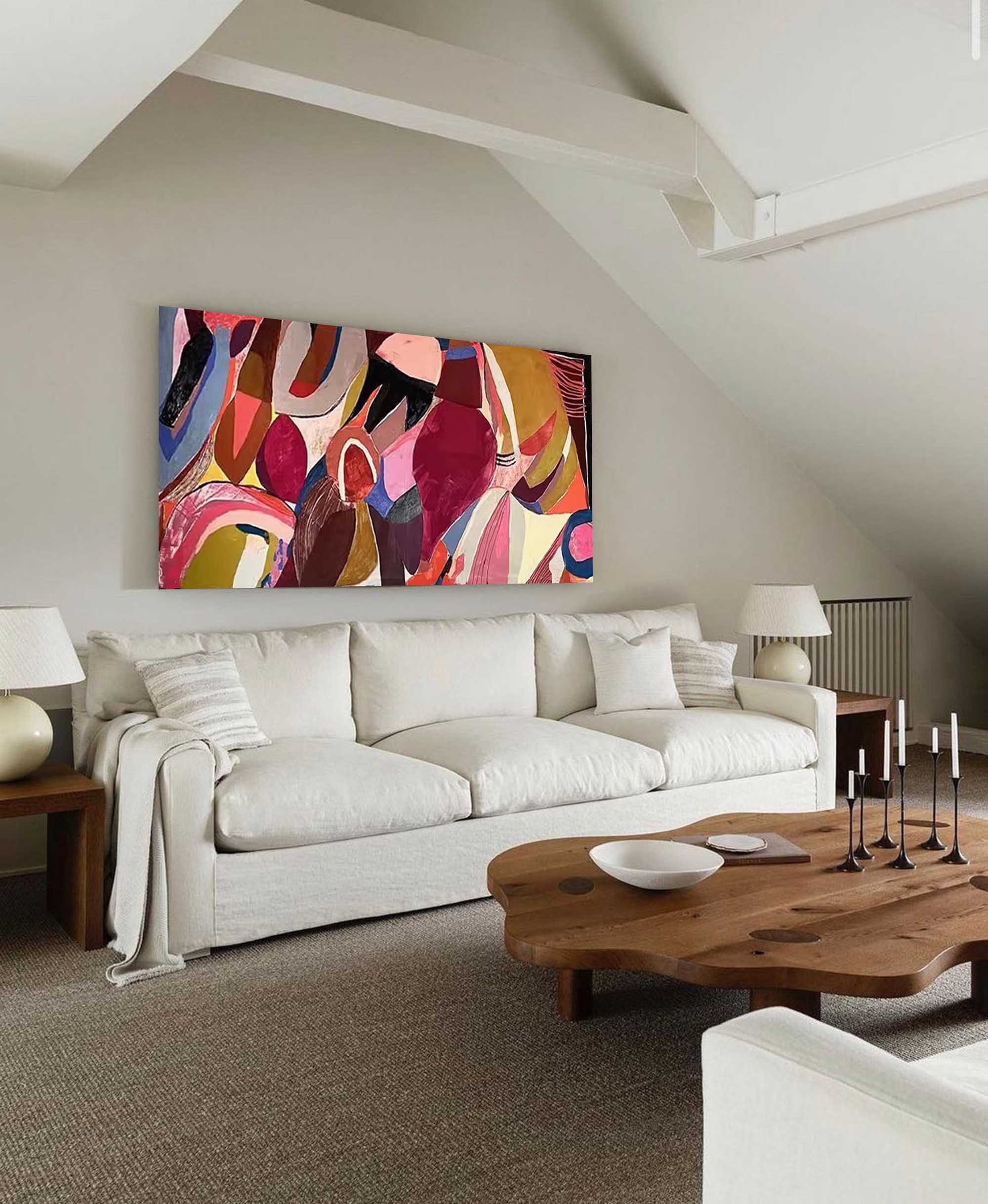 Abstract Canvas Art AB061 - Neutralighting