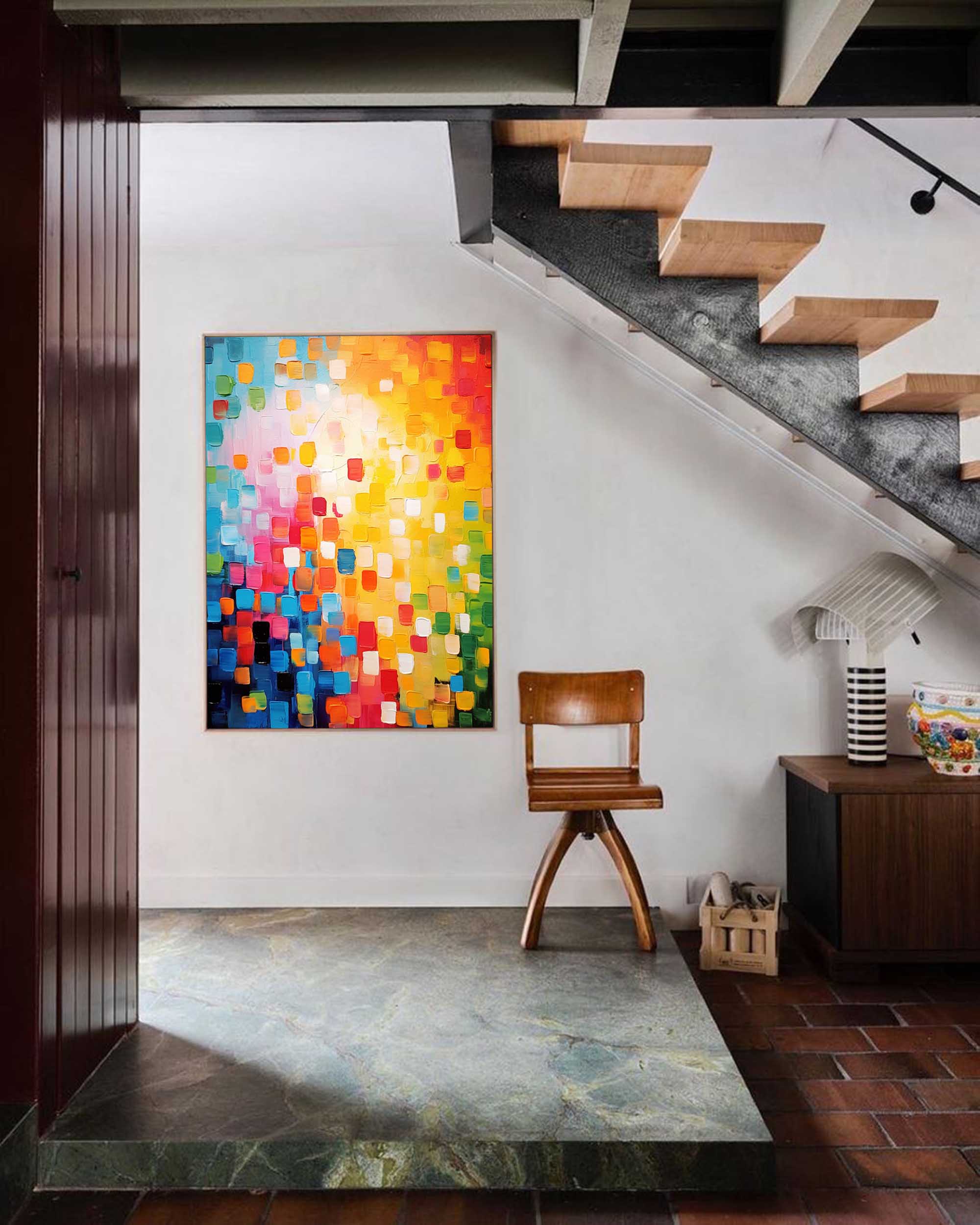 Wall Art Abstract Minimalist Bold Color