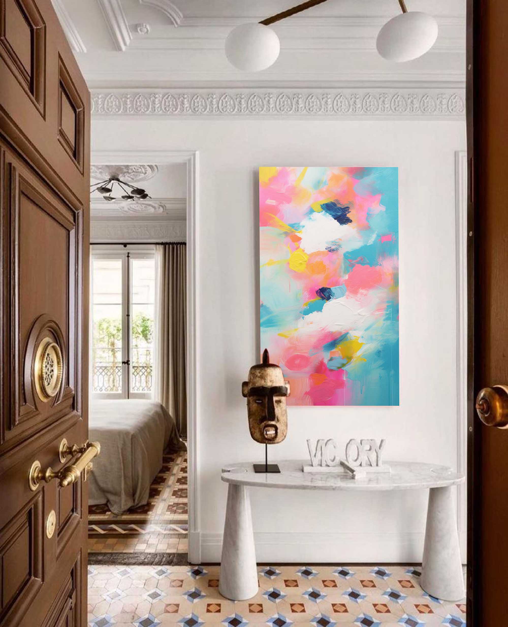 Wall Art Abstract Edgy Modern Tropical