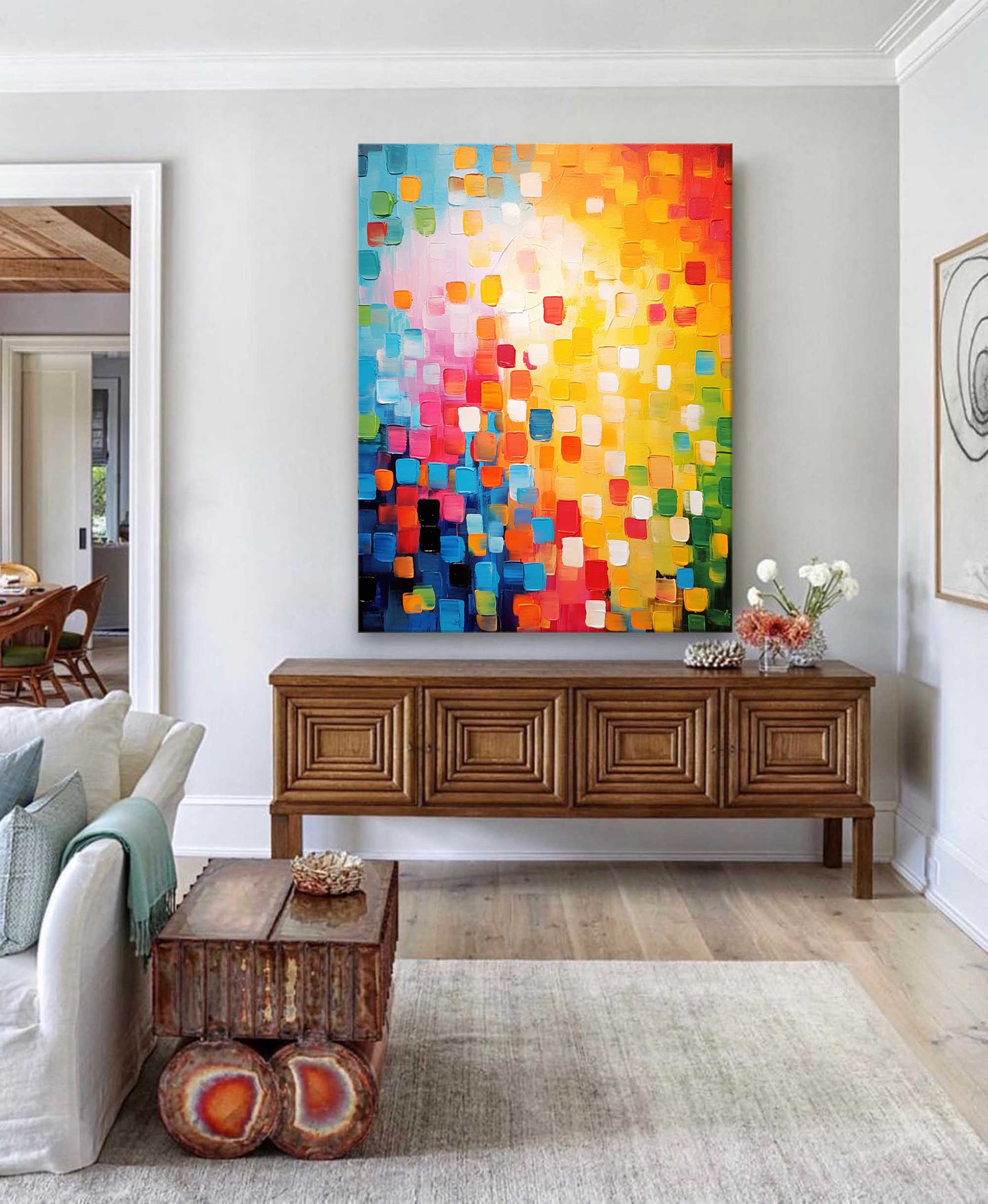 Wall Art Abstract Minimalist Bold Color