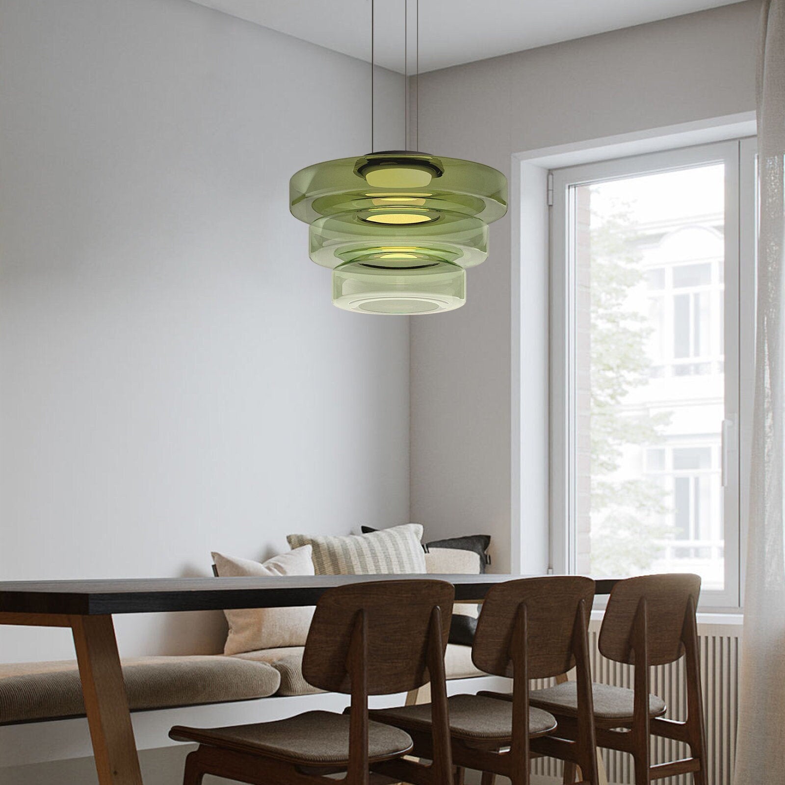 Jojo Glass Pendant Light Multi-tiered Structure - Neutralighting