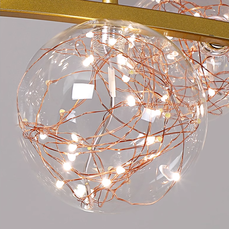 Valentina Art Deco Luminous Sphere Cluster Glass Pendant Light - Neutralighting