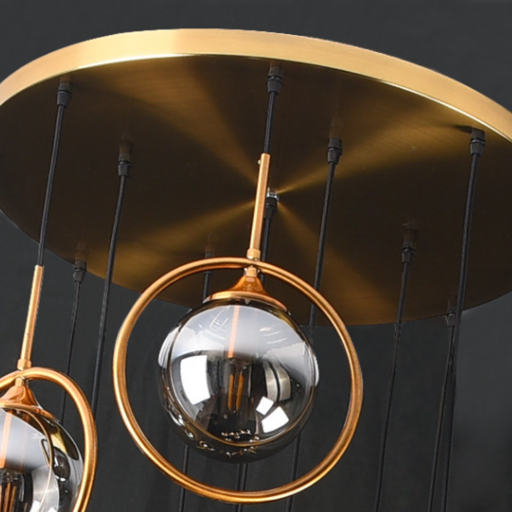 Valentina Modern Spiral Ball Glass Staircase Chandelier - Neutralighting