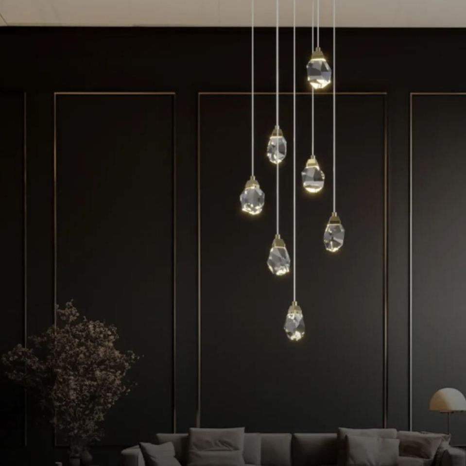 Kristy Design Ball Glass/Metal Pendant Light Gold - Neutralighting