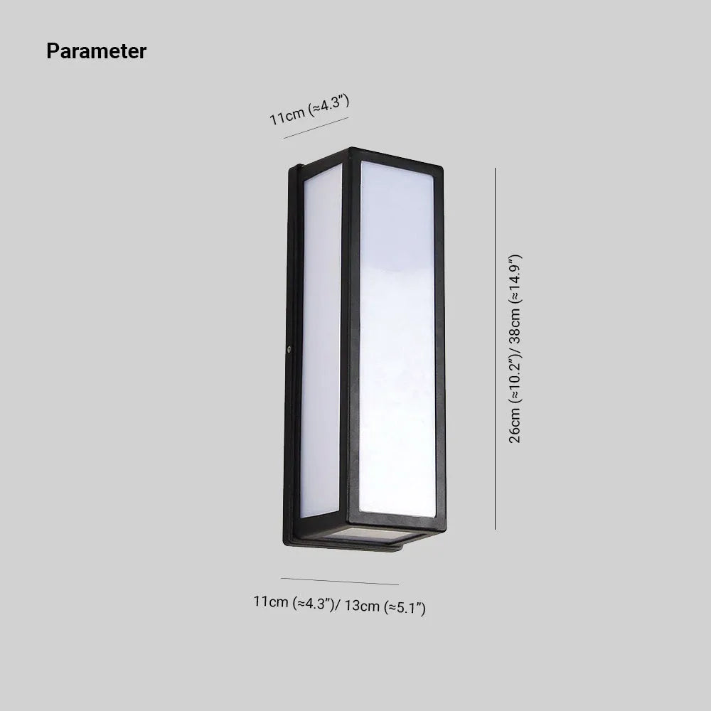 Linae Modern Waterproof Metal Cross Outdoor Wall Lamp, Black - Neutralighting