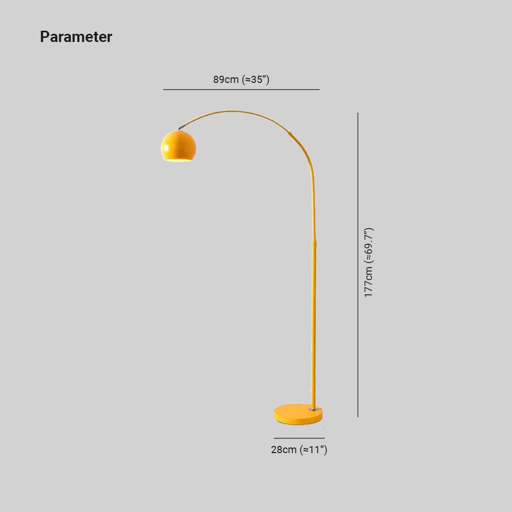 Mira Macaron Modern Fishing Arc Floor Lamp - Neutralighting