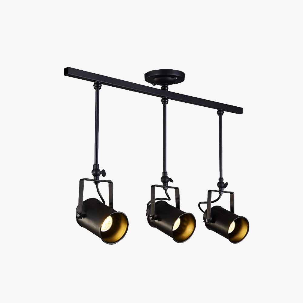 Silva Vintage Adjustable Semi-Flush Mount Ceiling Light, Black - Neutralighting