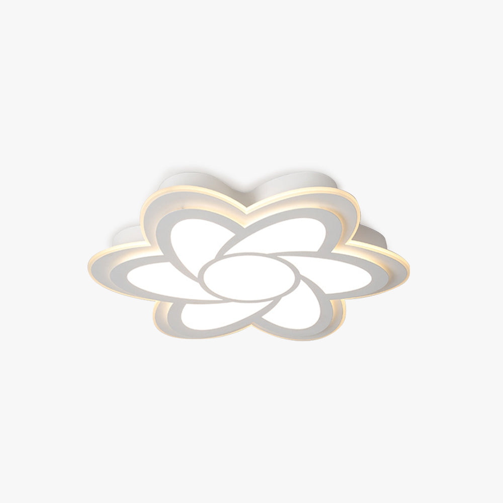 Arisha Modern White Flower Flush Mount Ceiling Light, Metal - Neutralighting