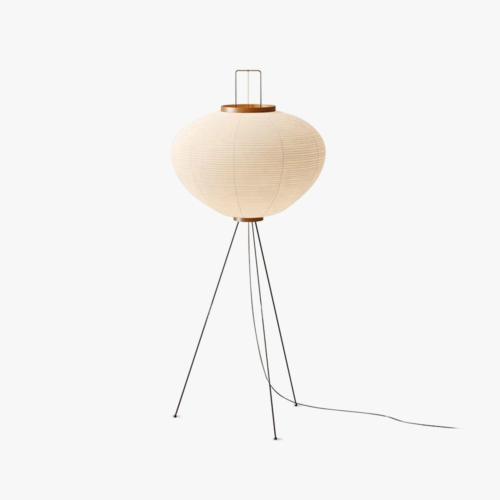 Renée Minimalist Tripod Lantern Paper Floor Lamp, White - Neutralighting