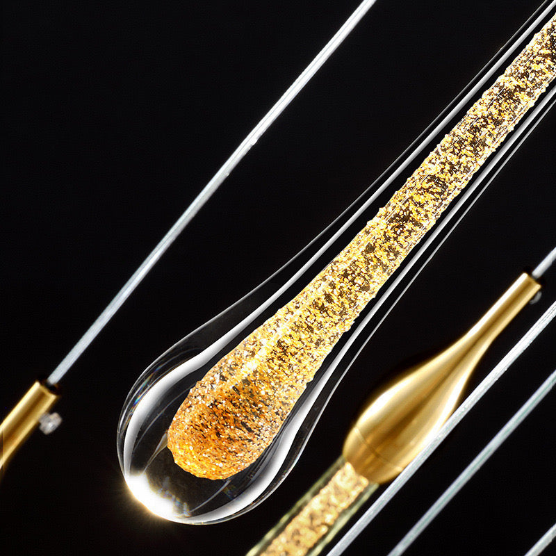 Valentina Modern Teardrop Crystal Chandelier, Gold - Neutralighting