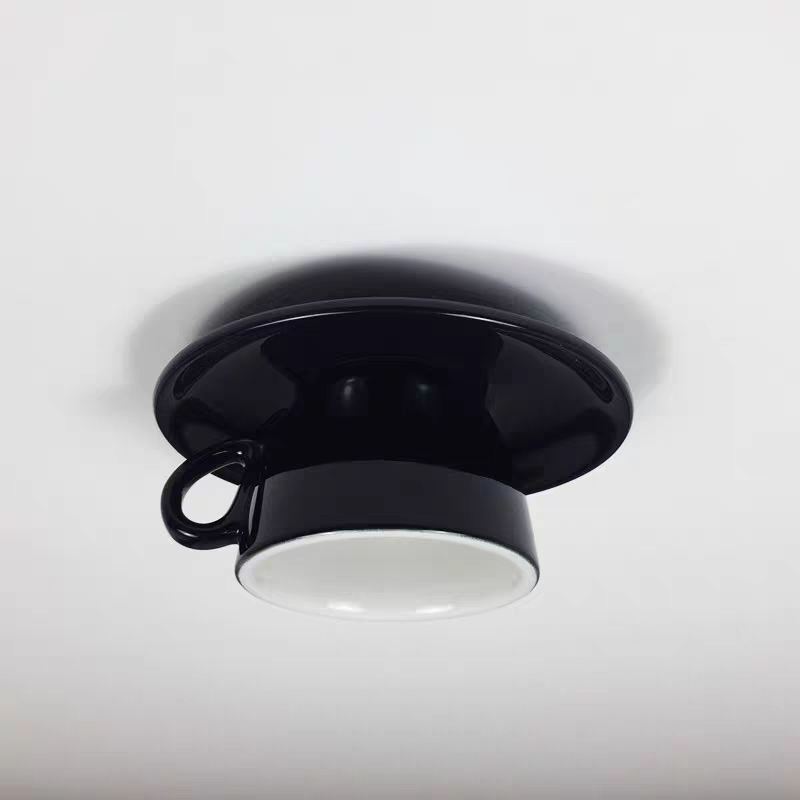 Aria Modern Coffee Cups Ceramic Flush Ceiling Lighting - Neutralighting