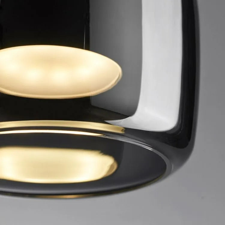 June Minimalist Pendant Light Glass Smoke Gray - Neutralighting