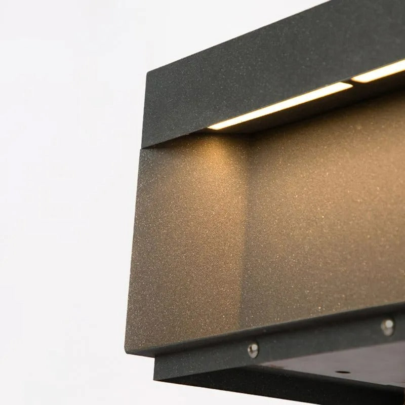 Elow Outdoor Post Lamps Modern Square Solar - Neutralighting
