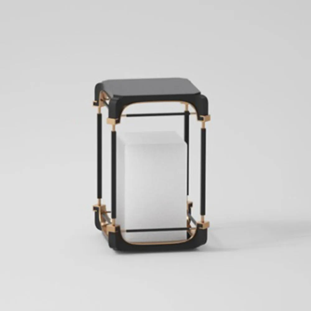 Ray Simple Cube/Cuboid Outdoor Floor Lamp, Hardwired/Solar, Black - Neutralighting