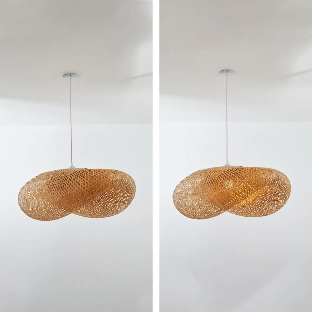 Rinwa Natural Pendant Light for Dining Room/Kitchen Island, Bamboo - Neutralighting