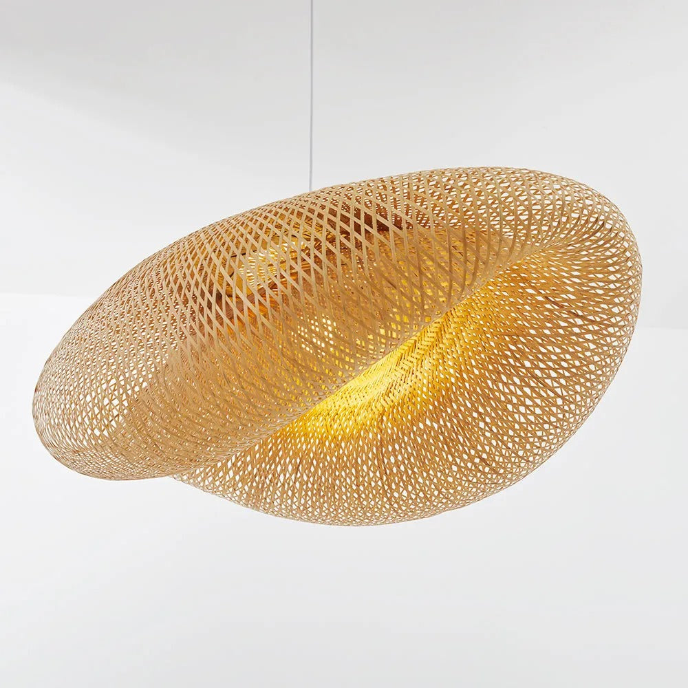 Rinwa Natural Pendant Light for Dining Room/Kitchen Island, Bamboo - Neutralighting