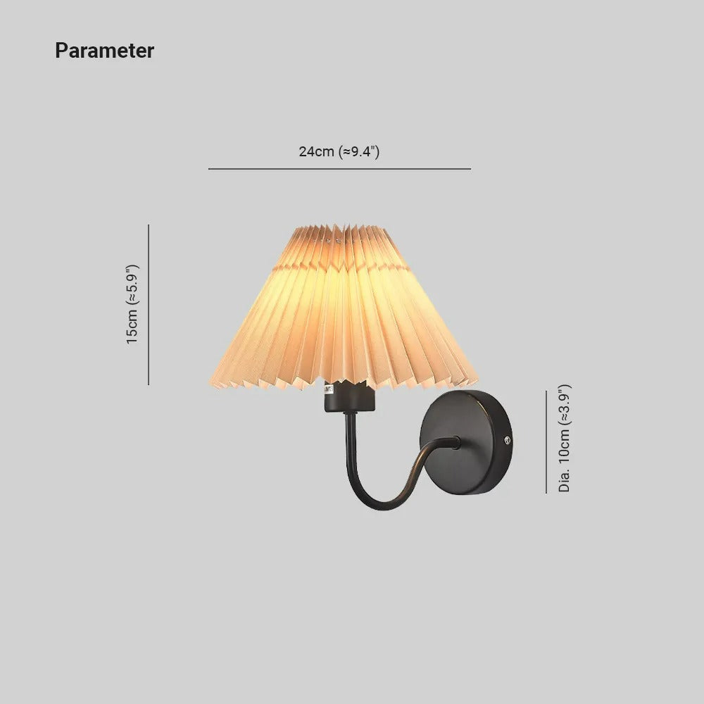 Tiffany Nordic Vintage Indoor Wall Lamp Brass/Black Metal Bedroom