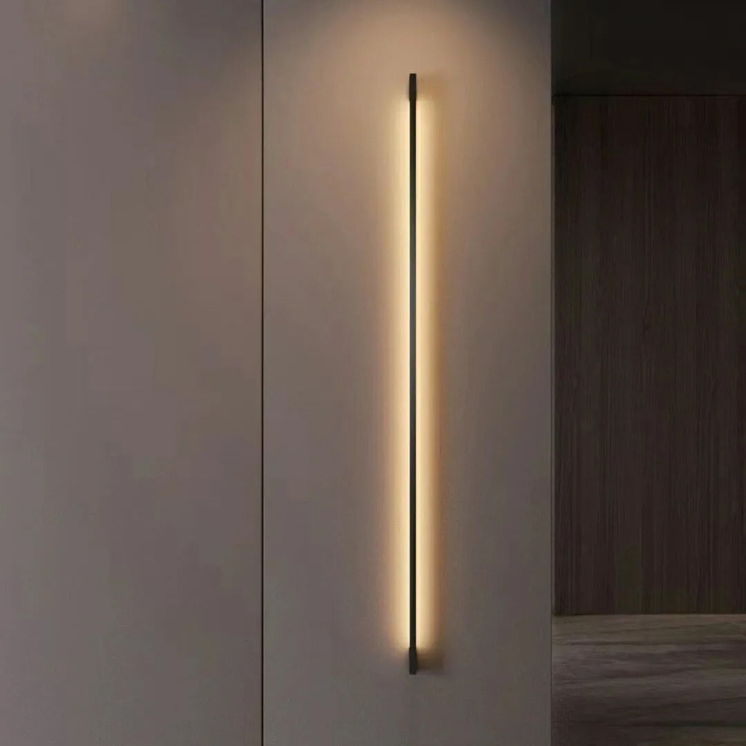 Liora Modern Slim Linear Black LED Wall Lamp - Neutralighting