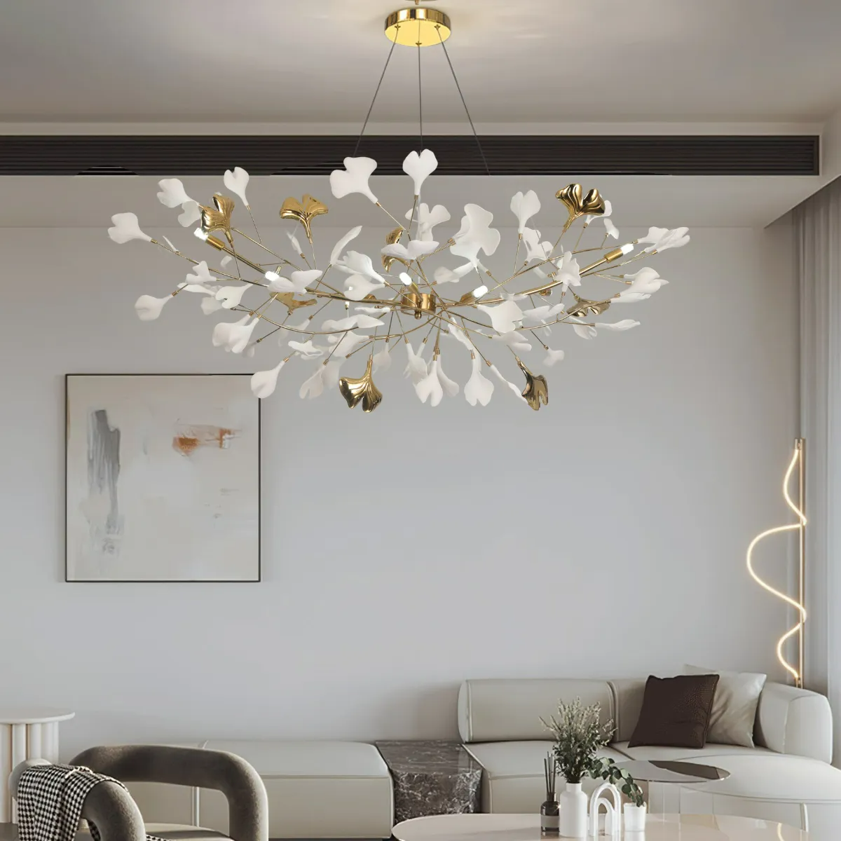 Metr Luxury Chandelier Ceramics Living Room U arc shape - Neutralighting