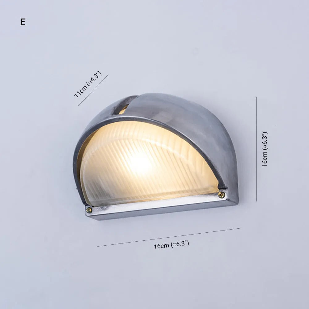 Wyre Wall Lamp Geometric Modern Metal Glass Outdoor - Neutralighting