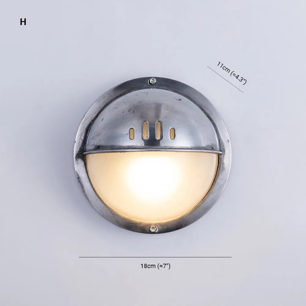 Wyre Wall Lamp Geometric Modern Metal Glass Outdoor - Neutralighting