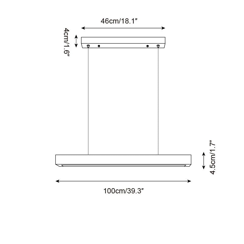 Imiror Minimalist Travertine Linear Pendant Light
