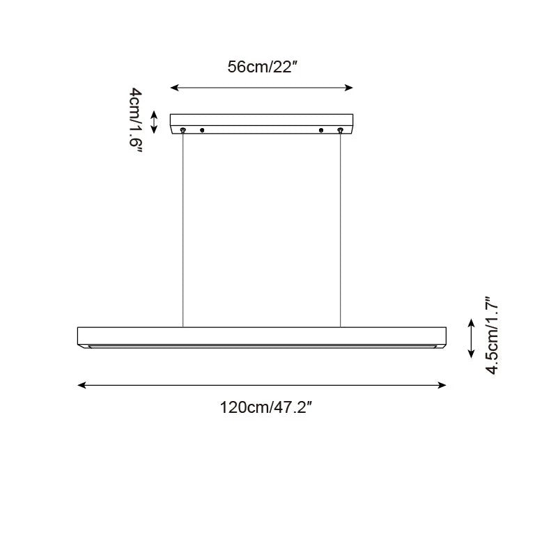 Imiror Minimalist Travertine Linear Pendant Light