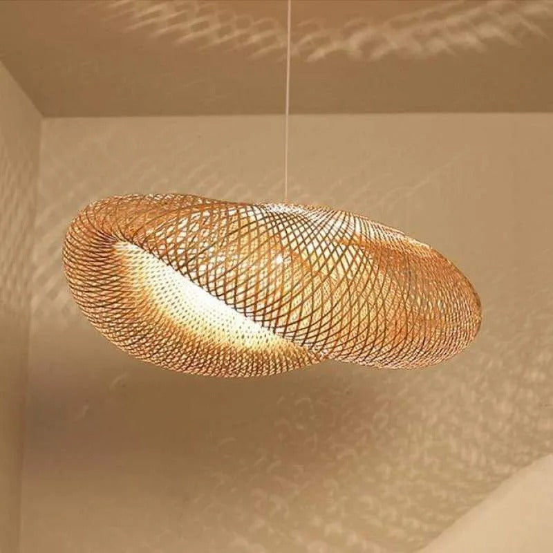 Rinwa Natural Pendant Light for Dining Room/Kitchen Island, Bamboo - Neutralighting