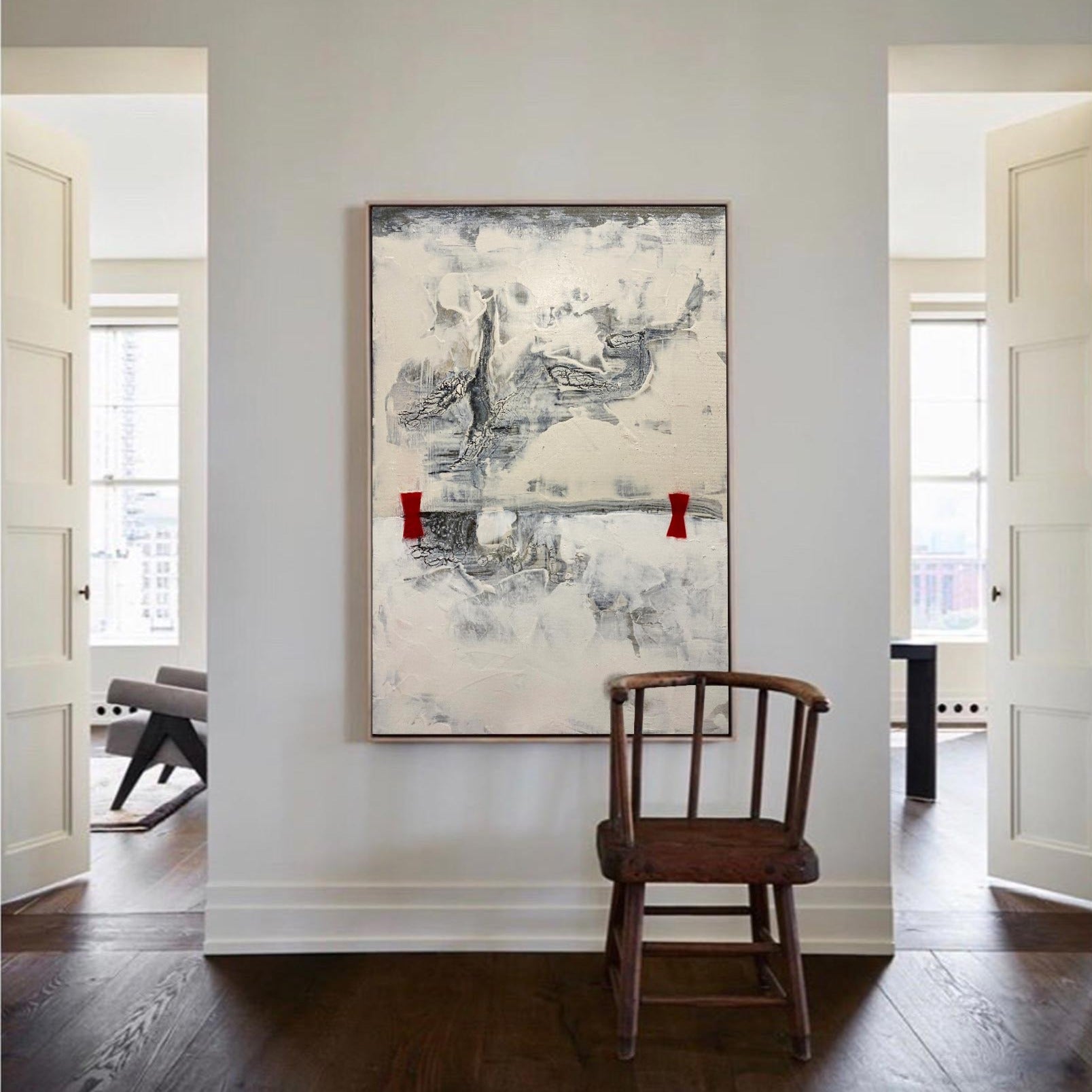 Beige Abstract Painting ABAV175 - Neutralighting
