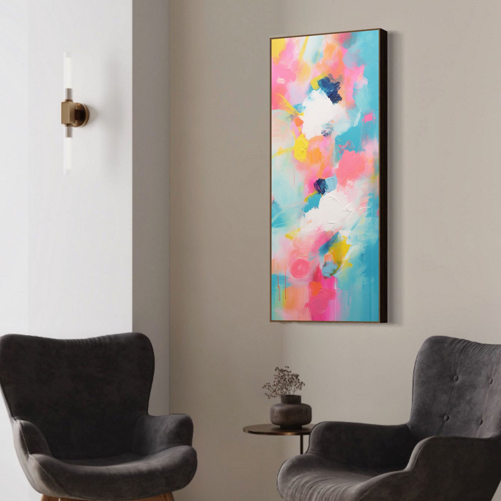 Wall Art Abstract Edgy Modern Tropical
